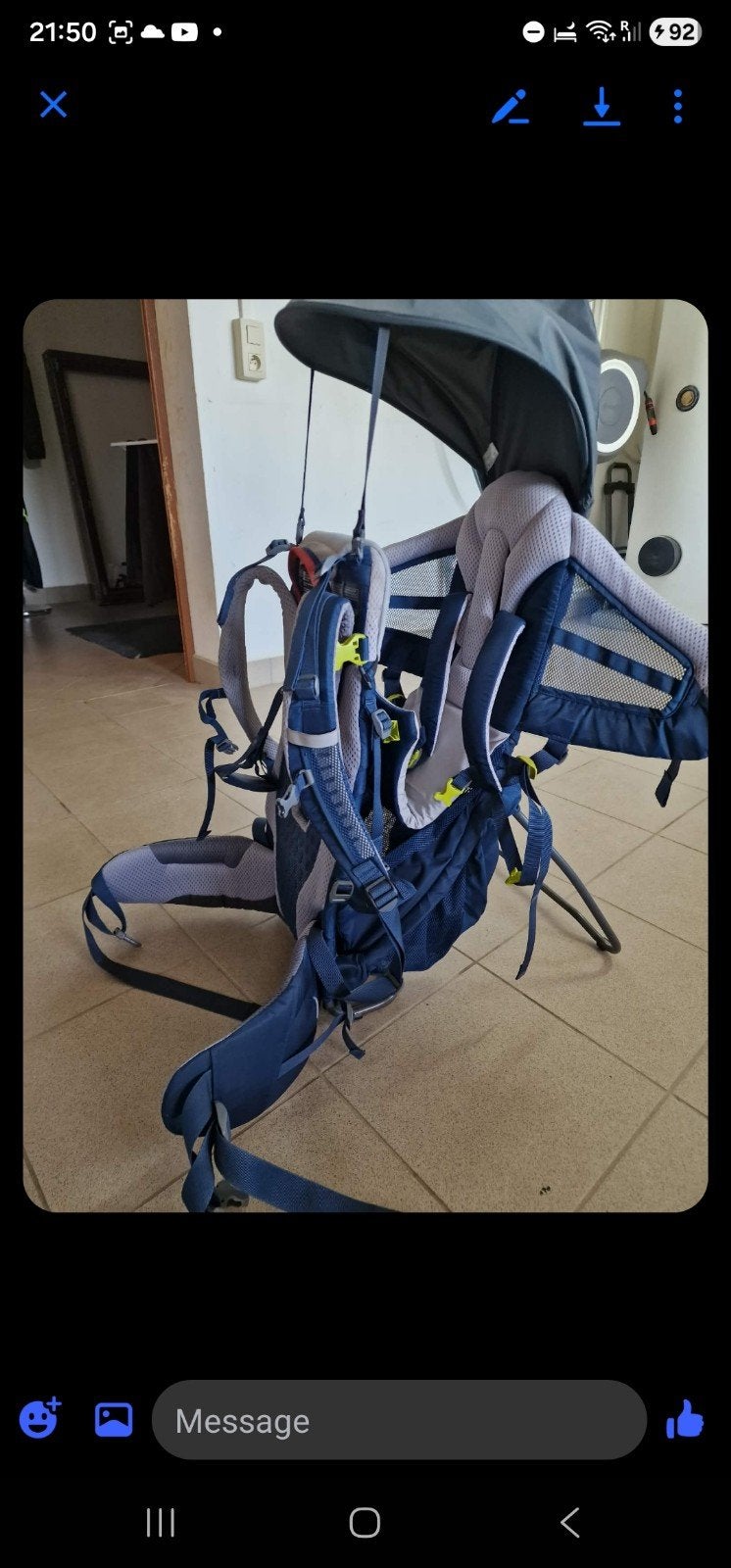 Deuter Kid Comfort draagzak 

Ik verkoop mijn b-houder, Ophalen, Draagzak