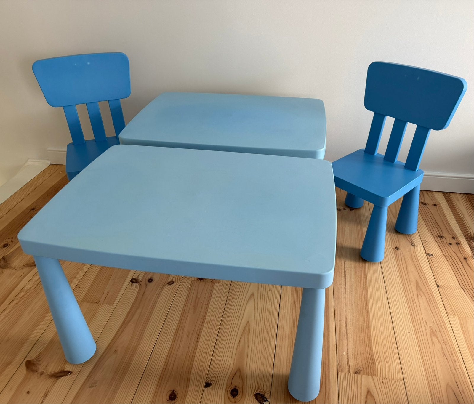 Ikea mammut, tafeltjes en stoeltjes, blauw, Enfants & Bébés, Enlèvement, Utilisé, Table(s) et Chaise(s)