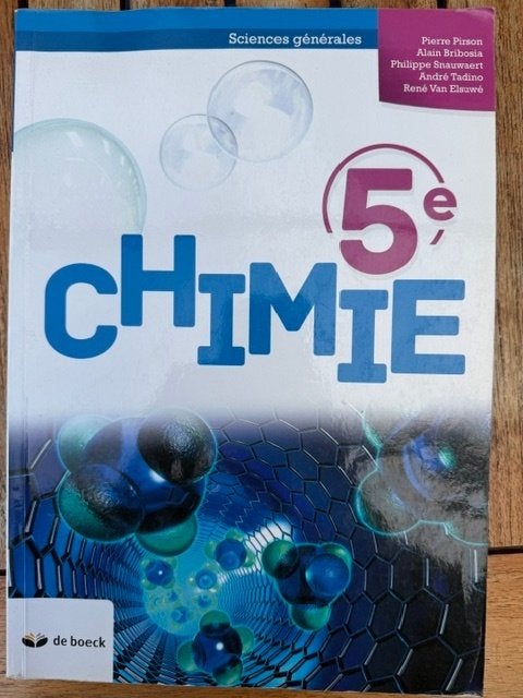 Livre scolaire Chimie 5eme, Livres, Neuf, Enlèvement ou Envoi, Chimie, Secondaire