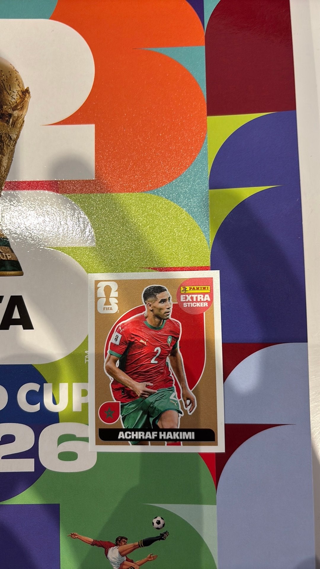 Autocollant supplémentaire Panini Hakimi Bronze wk26, Enlèvement ou Envoi, Neuf, Autocollant