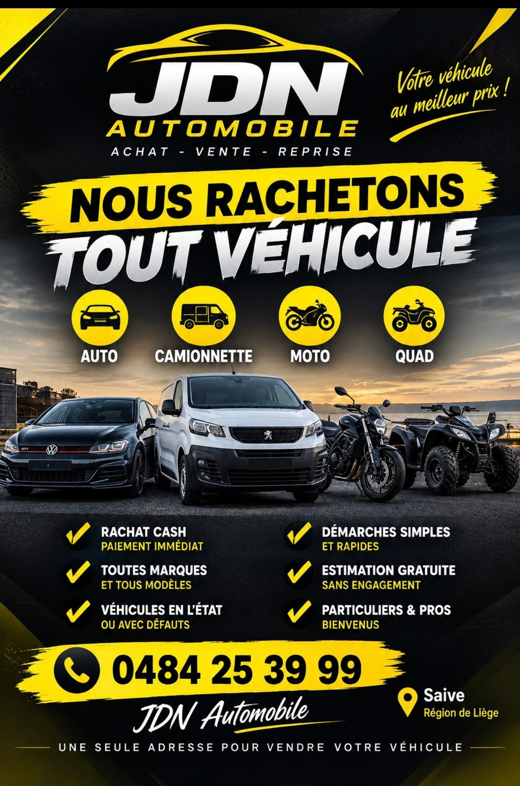 Rachat de tout vehicule, Enlèvement