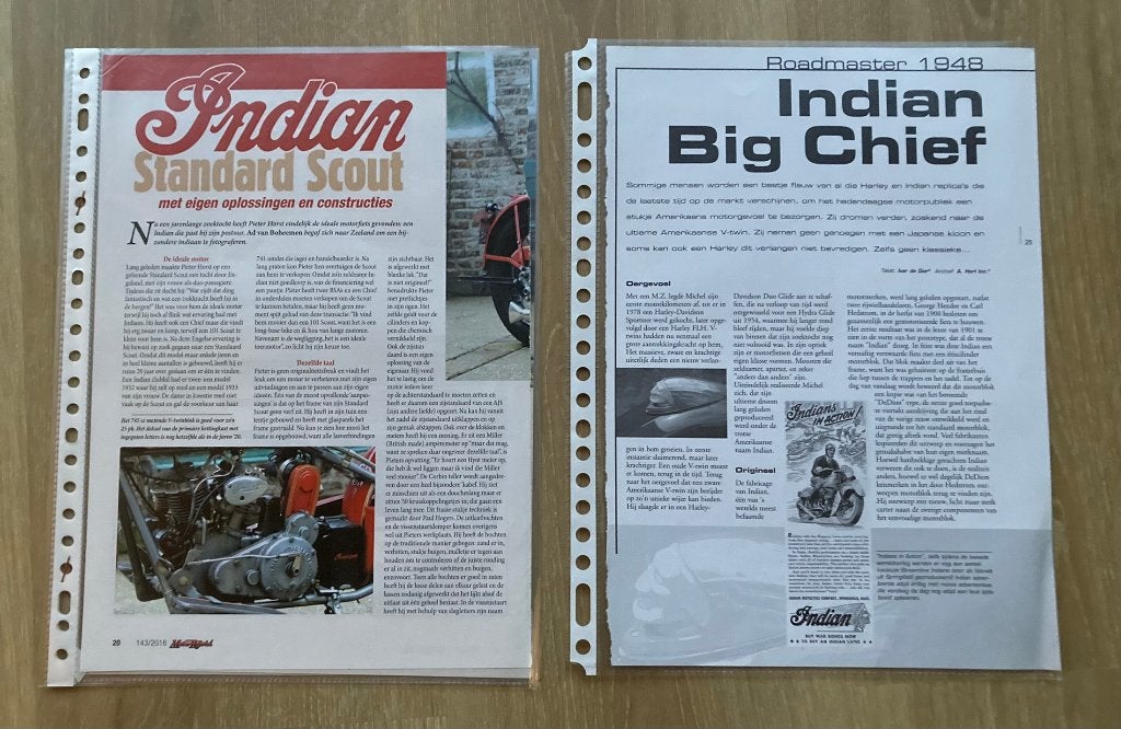 Map met documentatie over INDIAN Motoren, Motoren, Verzenden, Overige merken