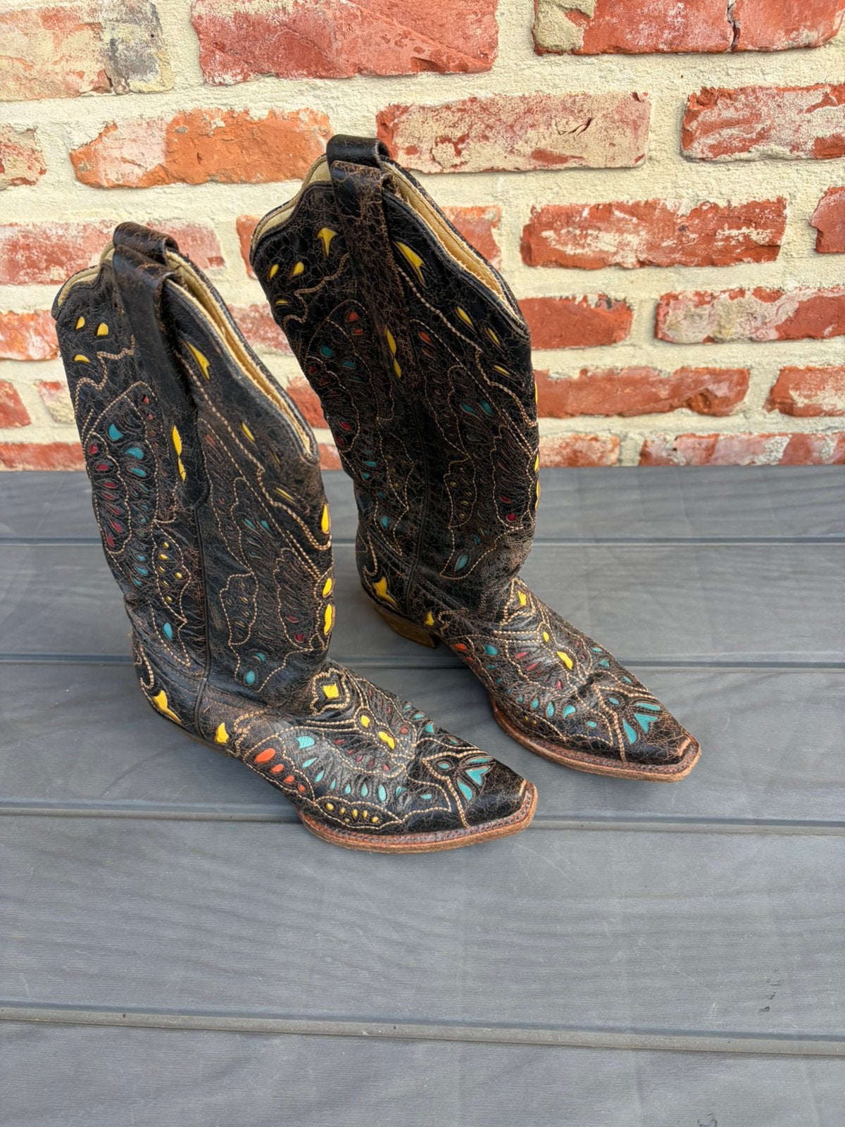 Corral vintage cowboy boots, Hoge laarzen, Bruin, Ophalen of Verzenden, Gedragen