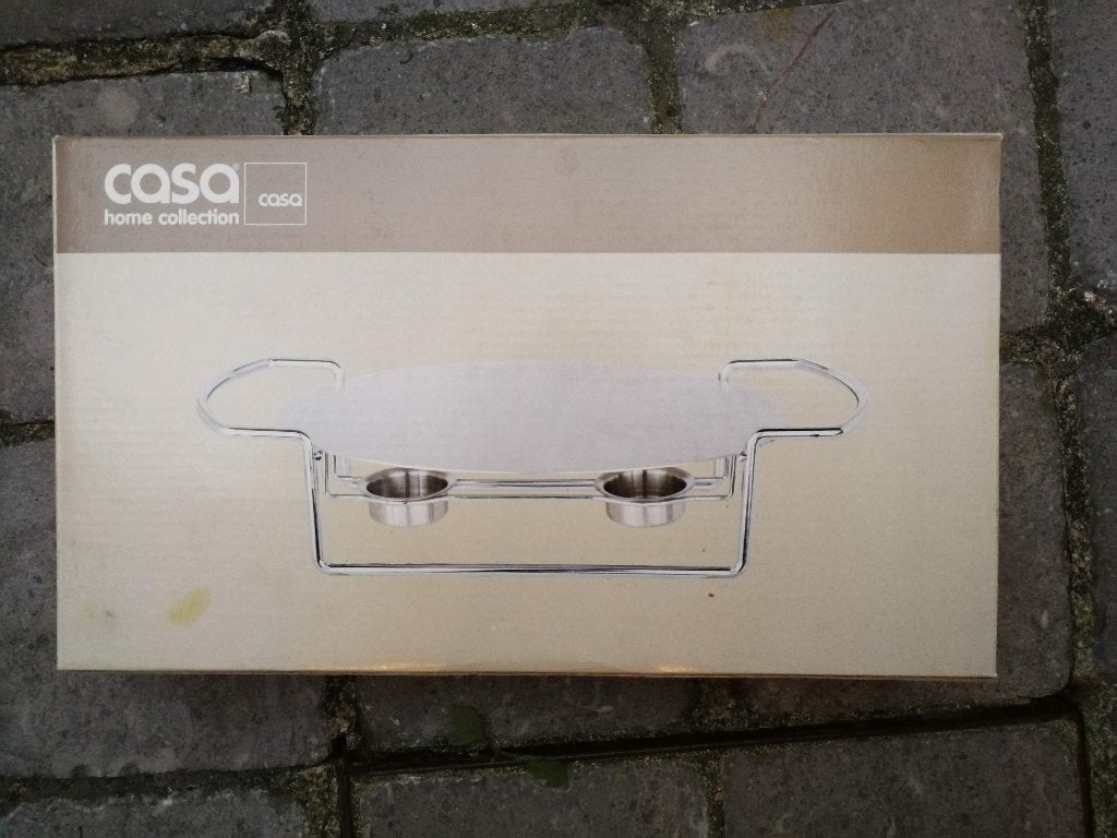 Schotelwarmer theelichtjes rechaud warmhoudplaat theelichten, Ophalen of Verzenden, Gebruikt, Metaal, Overige typen