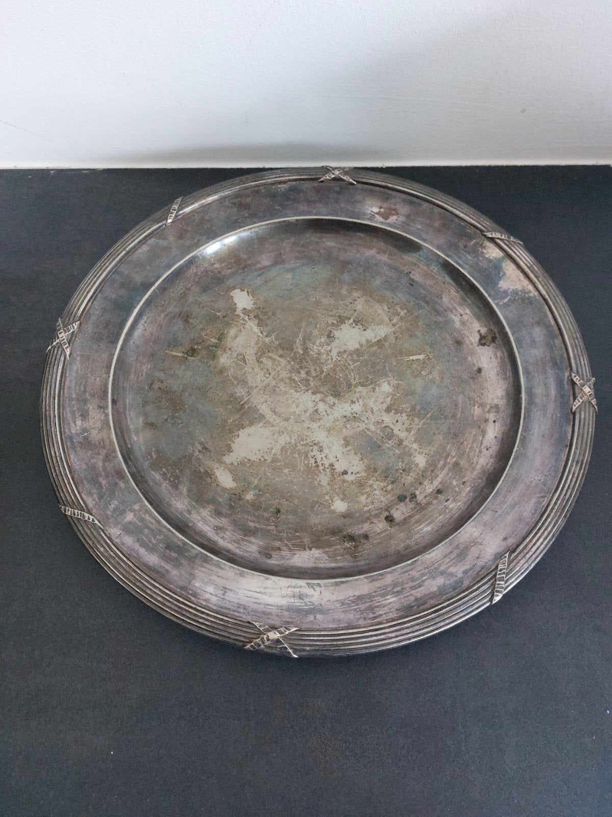 goudsmeden, Ophalen of Verzenden, Rond, Metaal, Serveerplateau