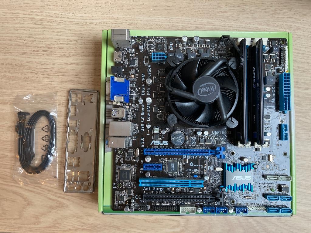 set mobo + cpu + RAM, DDR3, Utilisé, Enlèvement, Micro-ATX
