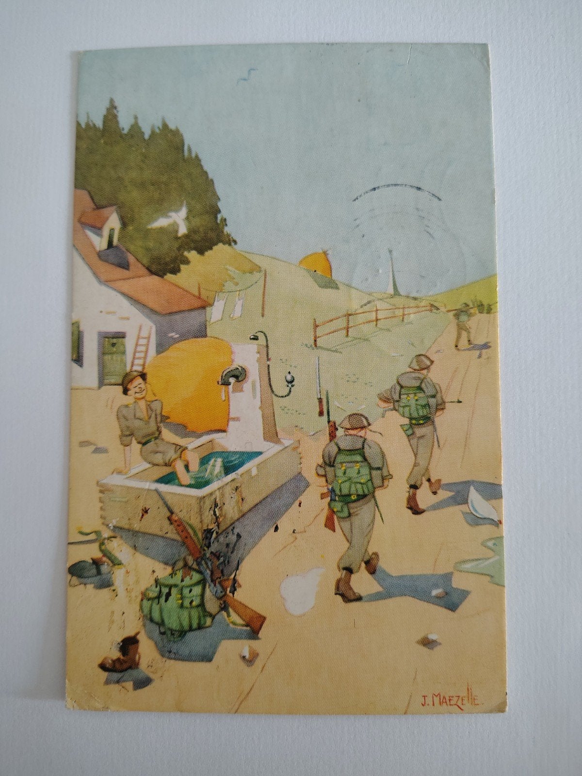 Militaire - Erreur d'impression arrière, Enlèvement ou Envoi