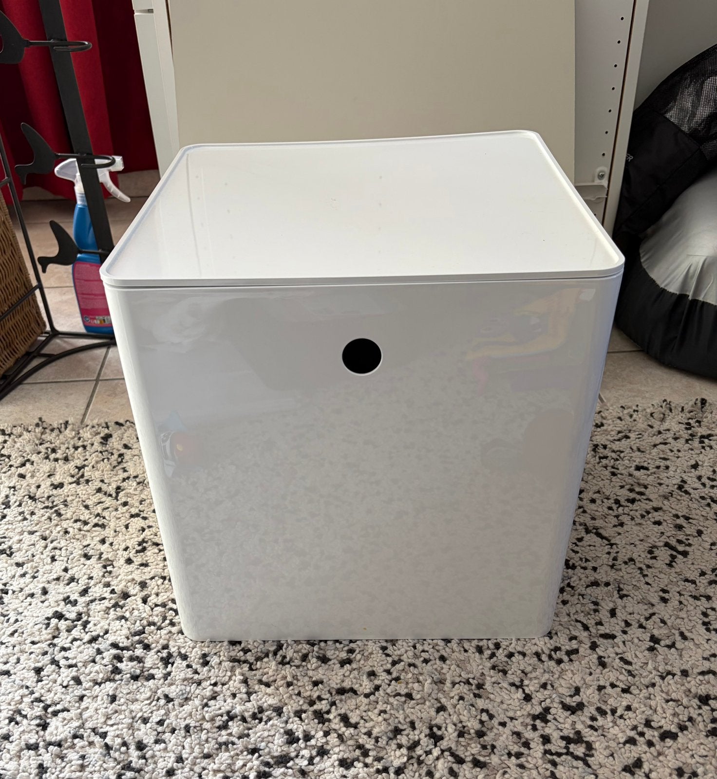IKEA KUGGIS opbergbak met deksel, wit, 32x32x32 cm, Huis en Inrichting, Ophalen, Minder dan 50 cm, Minder dan 50 cm, Zo goed als nieuw