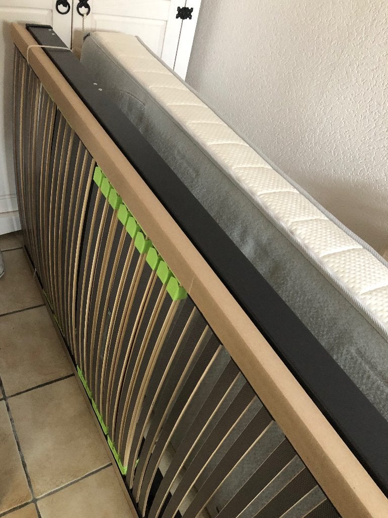 Lattenbodem plus matras, Huis en Inrichting, Ophalen, 90 cm, Eenpersoons, 190 cm of minder