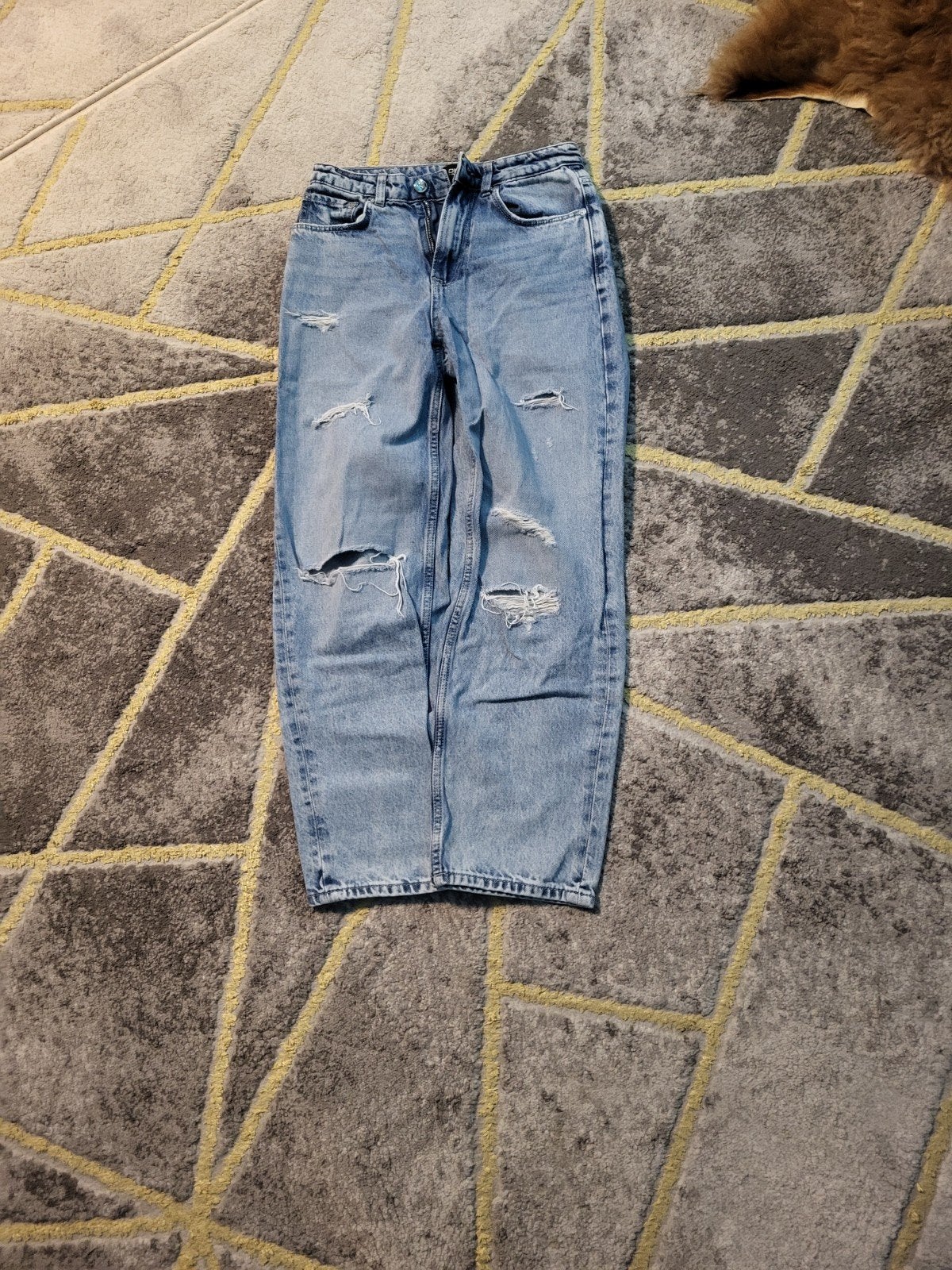 broek meiden, Ophalen, Blauw
