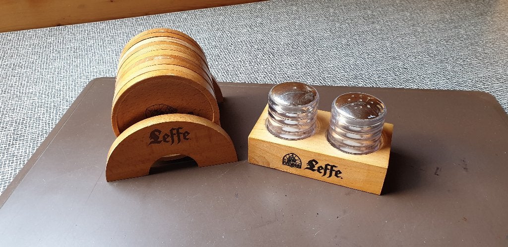 Leffe onderzetters + peper - en zoutvat, Collections, Enlèvement ou Envoi, Comme neuf, Leffe
