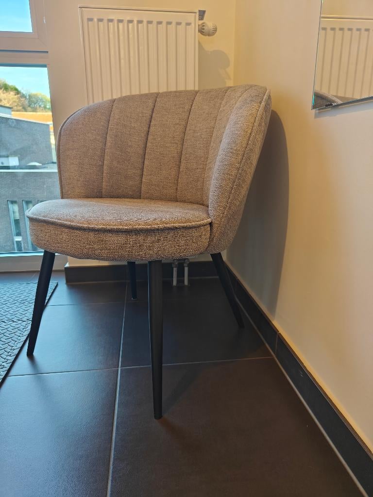 Grijze fauteuil, Huis en Inrichting, Fauteuils, Ophalen, Zo goed als nieuw, Kunststof