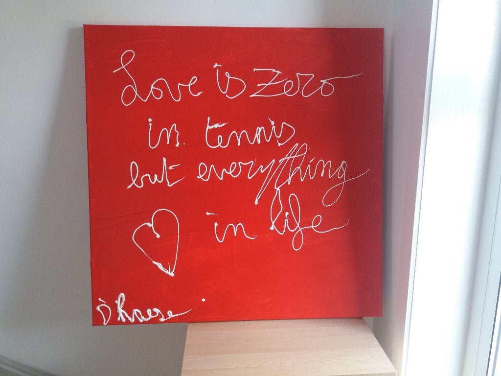 Modern schilderij Love is Zero Hannes D'Haese UNIEK, Antiek en Kunst, Kunst | Schilderijen | Modern, Ophalen