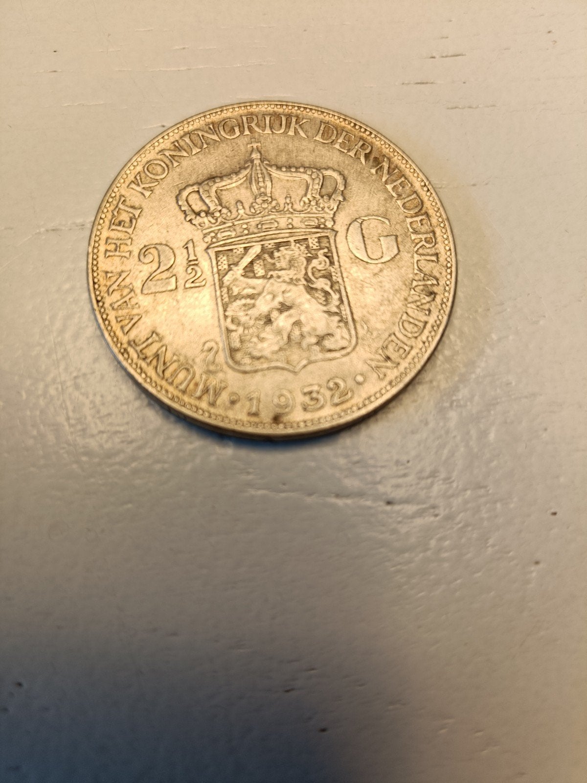 2 1/2 gld 1932 mooie staat., Postzegels en Munten, Ophalen of Verzenden, Losse munt, Zilver
