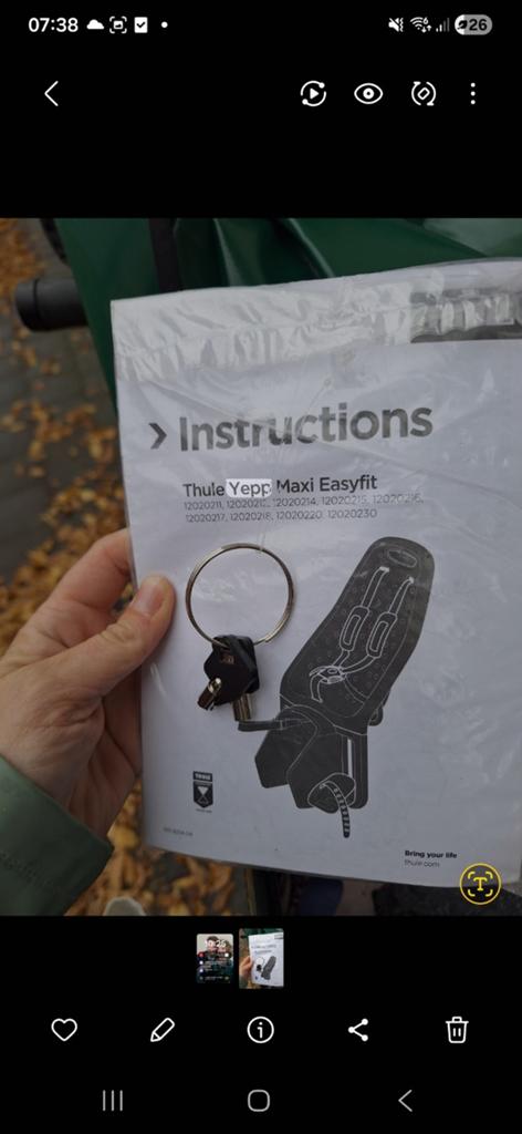 2 zwarte yepp fietsstoeltjes, Ophalen