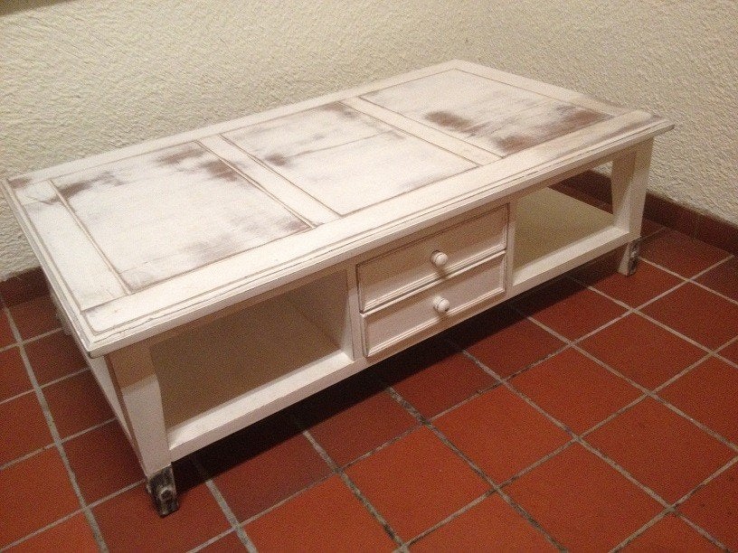 SALONTAFEL 4 LADES HARDHOUT -50% KORTING, Antiek en Kunst, Ophalen