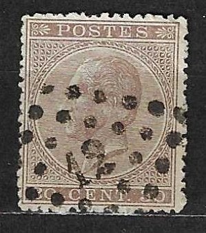 België OPC 19A Z.M. Koning Leopold II, Postzegels en Munten, Ophalen of Verzenden, Gestempeld, Staatshoofden