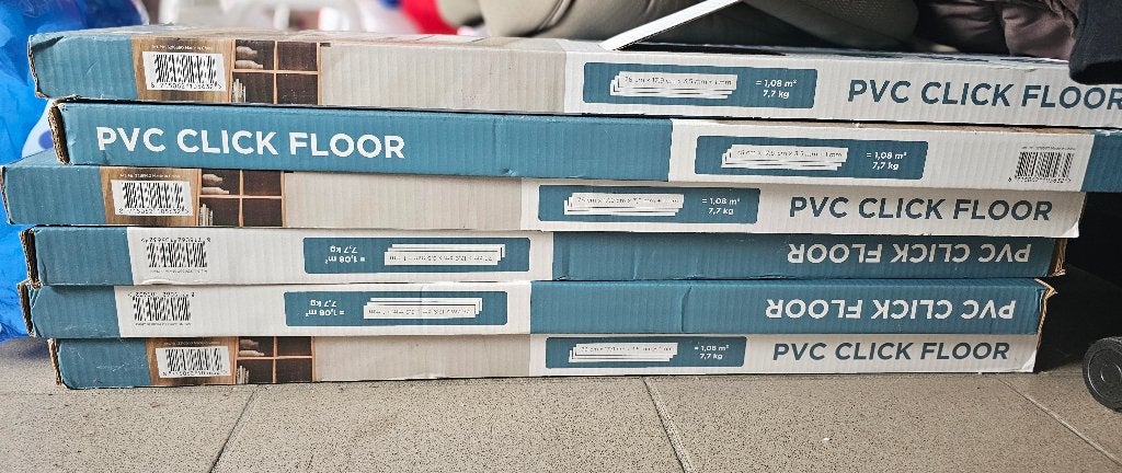 Pvc click vloer, Doe-het-zelf en Bouw, Ophalen, Overige materialen, 50 tot 150 cm, Overige typen