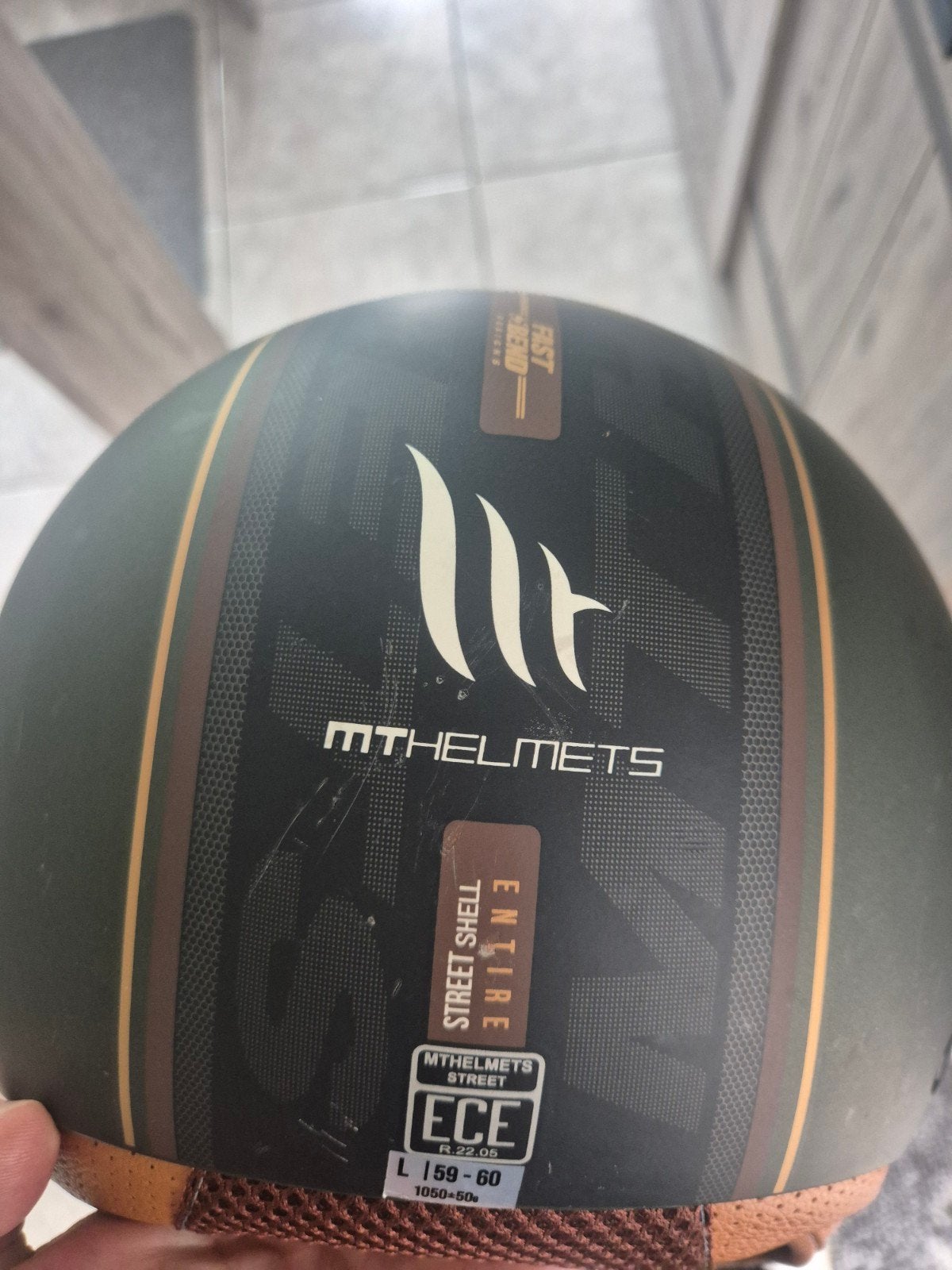 Scooterhelm maat large, Fietsen en Brommers, Brommerhelmen, Ophalen, Large
