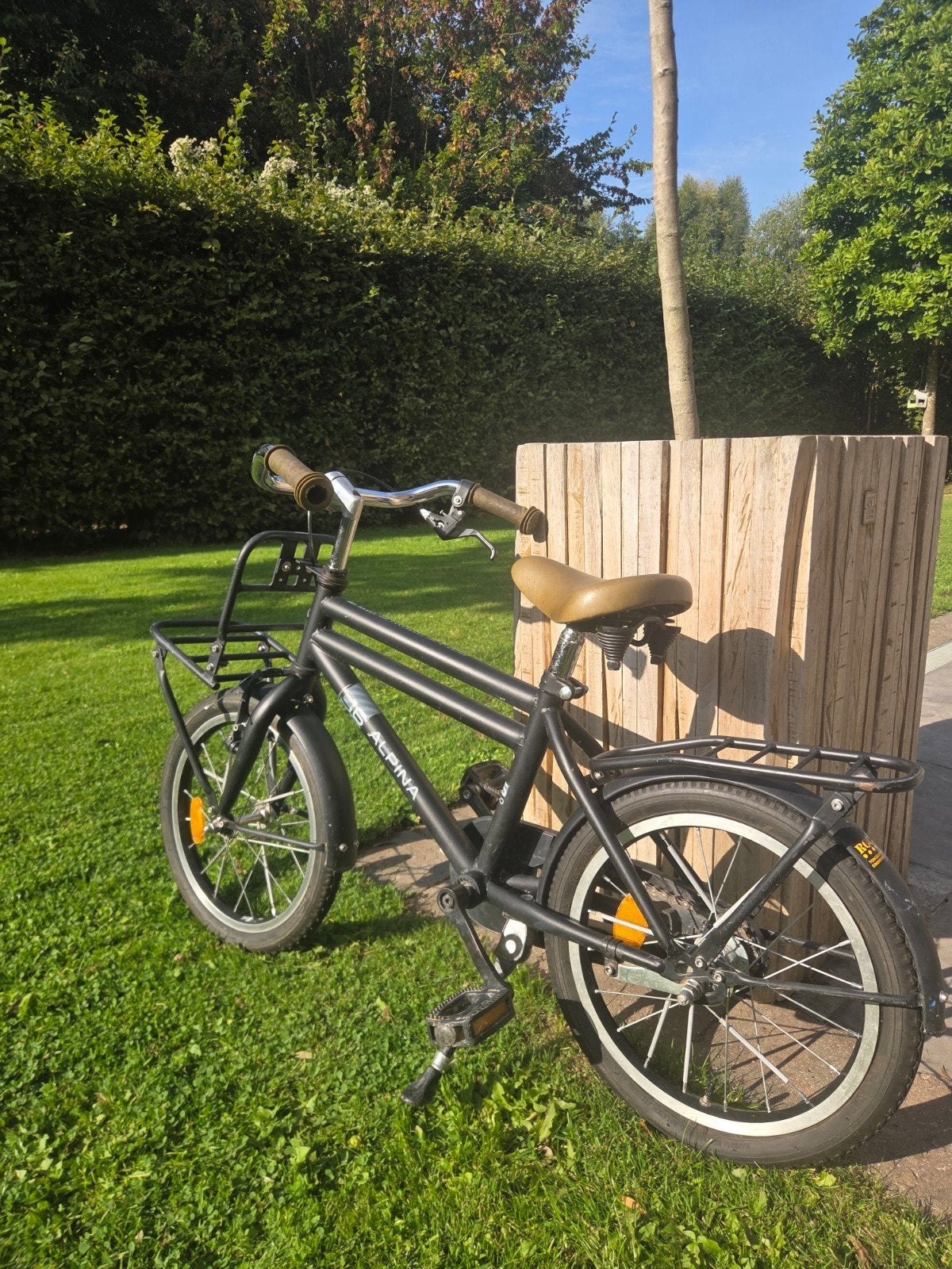 kinderfiets Alpina zwart, Ophalen
