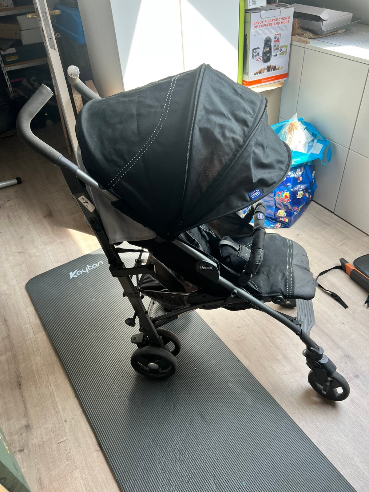 Chicco Liteway buggy / kinderwagen – zwart – opvouwbaar, Ophalen, Zo goed als nieuw, Verstelbare rugleuning
