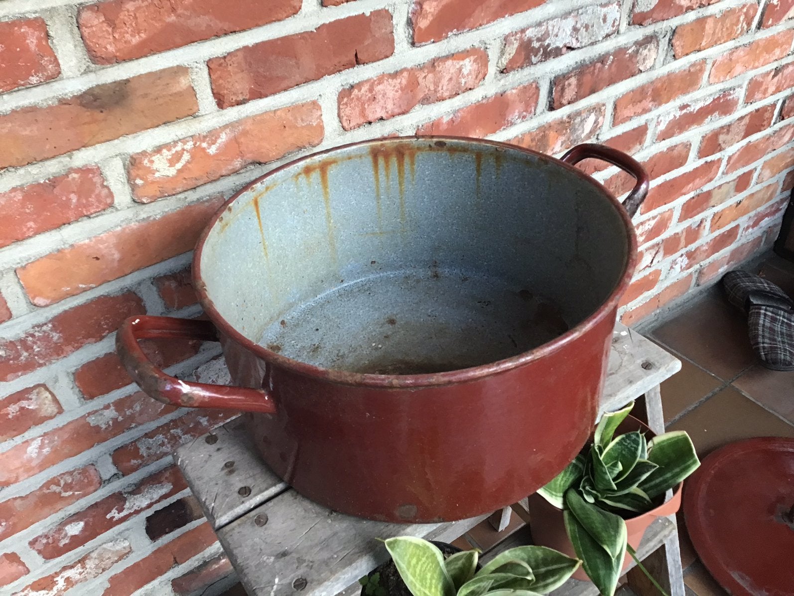 Vintage kookpan kookpot in emaille, Ophalen of Verzenden