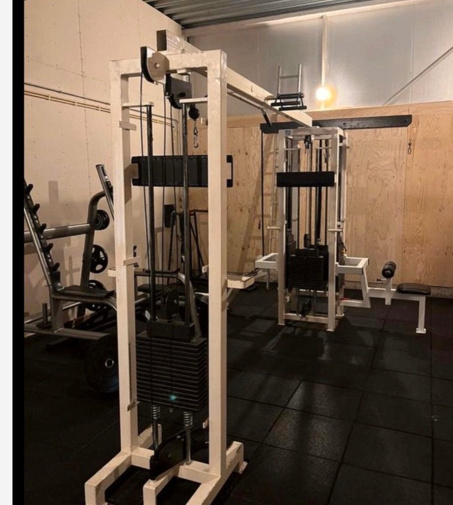 gym80 old school 5 stack cable machine / gym80 smith machine, Ophalen, Benen, Gebruikt, Krachtstation