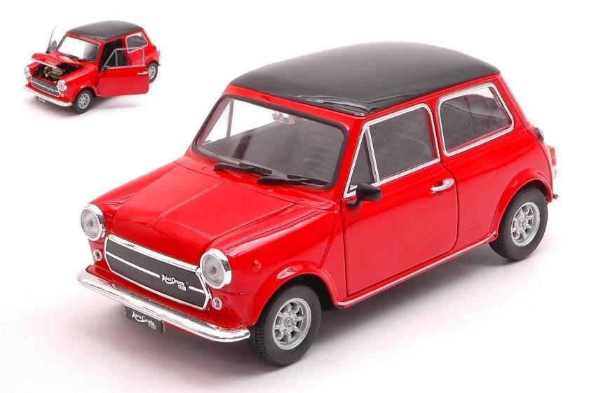 Mini Cooper rood met zwart dak schaal 1:24., Enlèvement ou Envoi, Comme neuf, Voiture, Welly