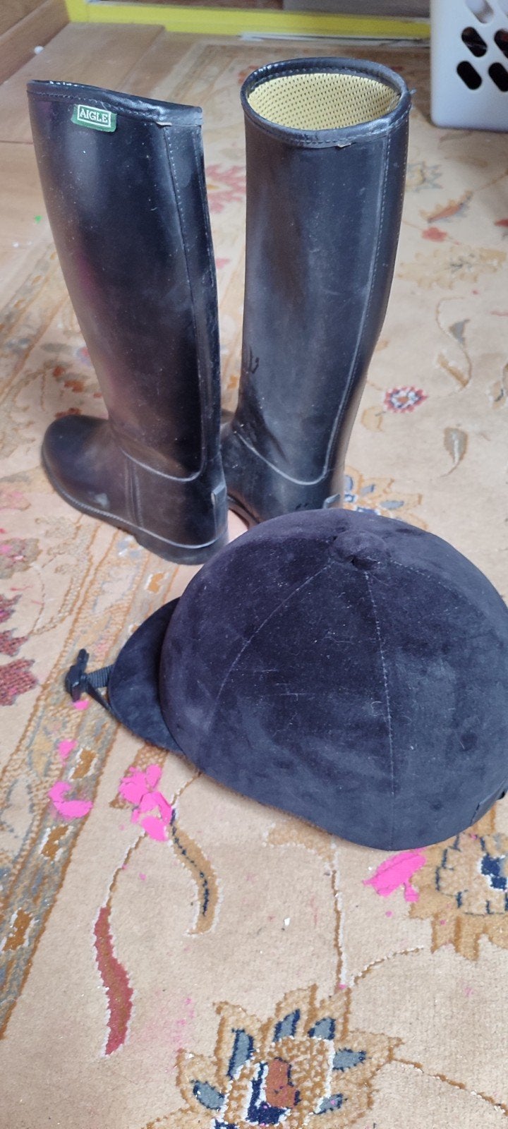 laarzen maat 32 + tok, Dieren en Toebehoren, Paardrijkleding, Ophalen, Gebruikt, Aigle, Rijhelm/cap