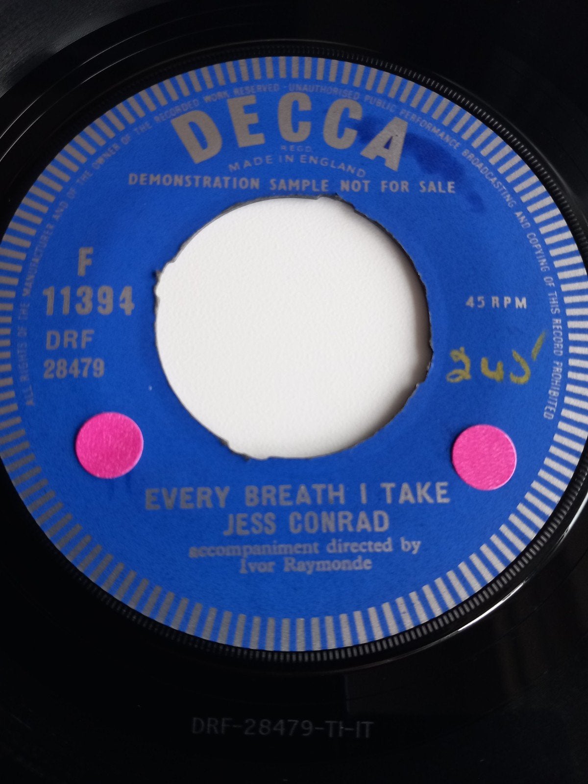 JESS CONRAD. OLDIES 60S UK. 45T, Ophalen of Verzenden
