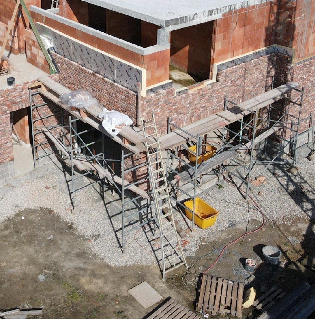 Stelling gegalvaniseerd, Doe-het-zelf en Bouw, Ophalen, Gebruikt, Gevelsteiger, 5 meter of hoger