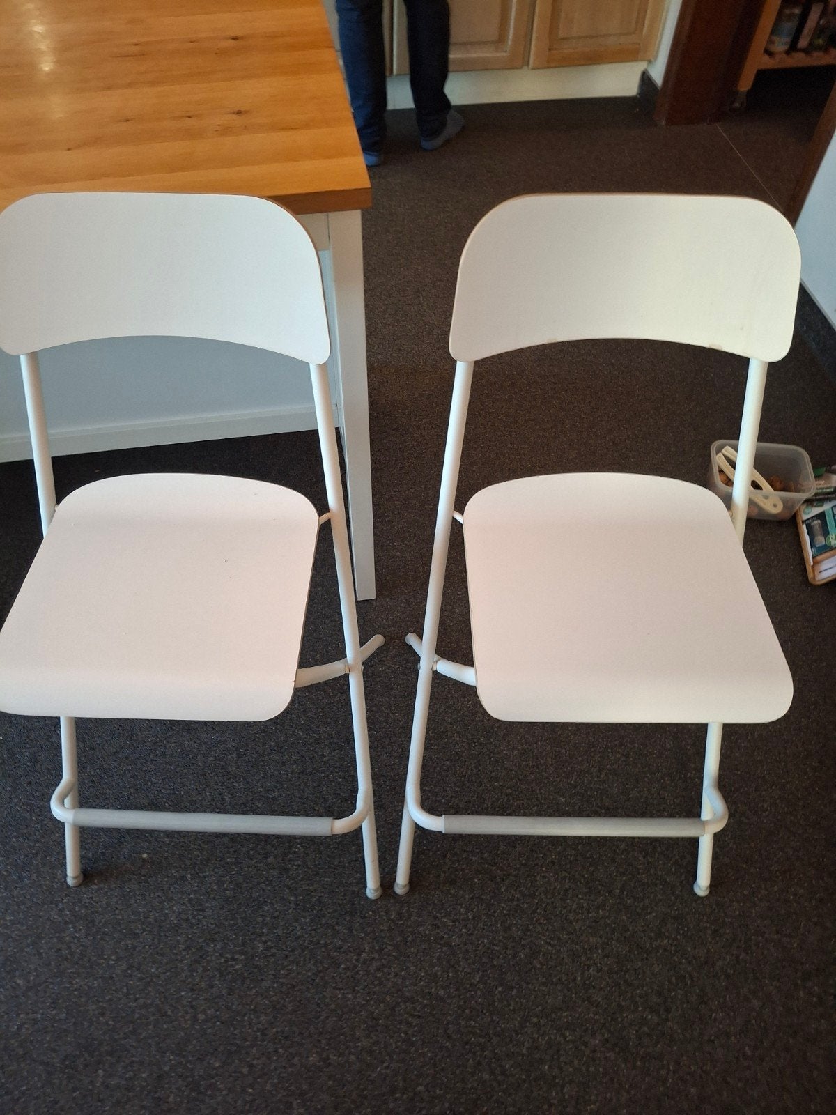 chaises de bar, Maison & Meubles, Enlèvement, Comme neuf, Blanc, Synthétique