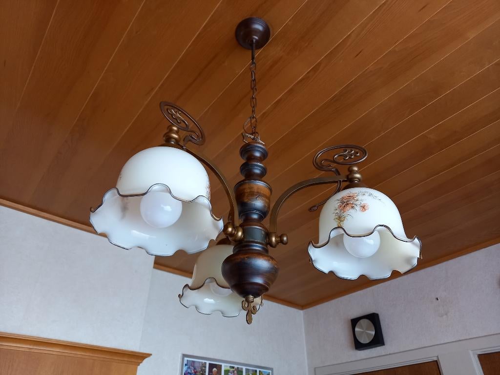 3 lusters, Ophalen, Gebruikt, Glas, Landelijk