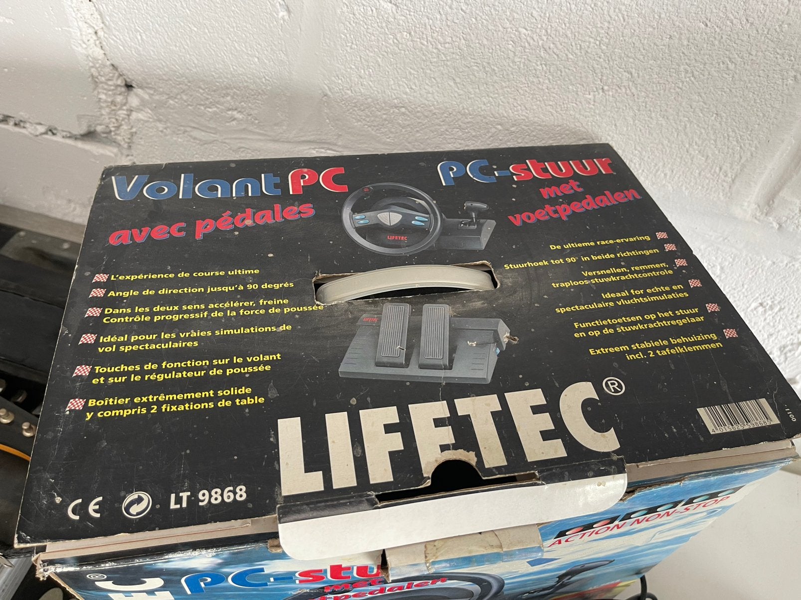 Retro Lifetec PC-stuur met voetpedalen en versnellingspook, Ophalen, Zo goed als nieuw