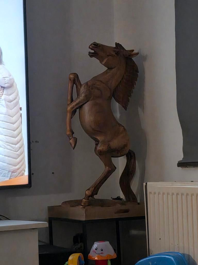 Houten paard, Antiek en Kunst, Ophalen, Hout