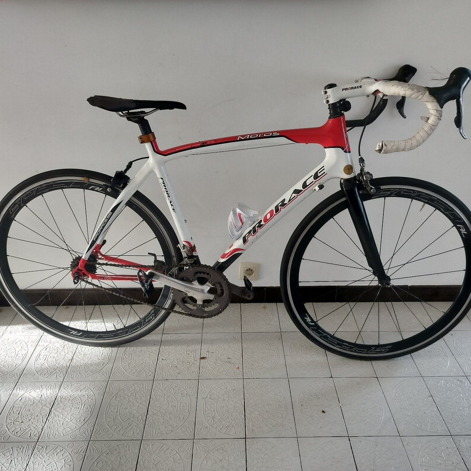 Carbon prorace koers fiets met werk aan, 28 inch, Gebruikt, Carbon, 57 tot 61 cm