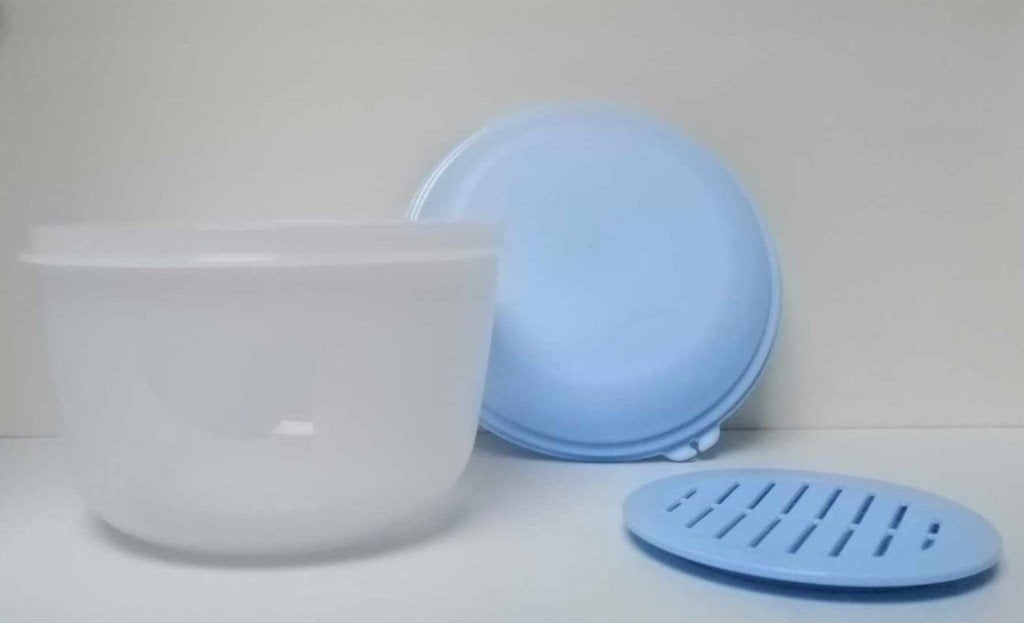 Tupperware™ « Grote Kom - Sla-kom » blauw, Bewaardoos, Nieuw, Met deksel, 2000 ml