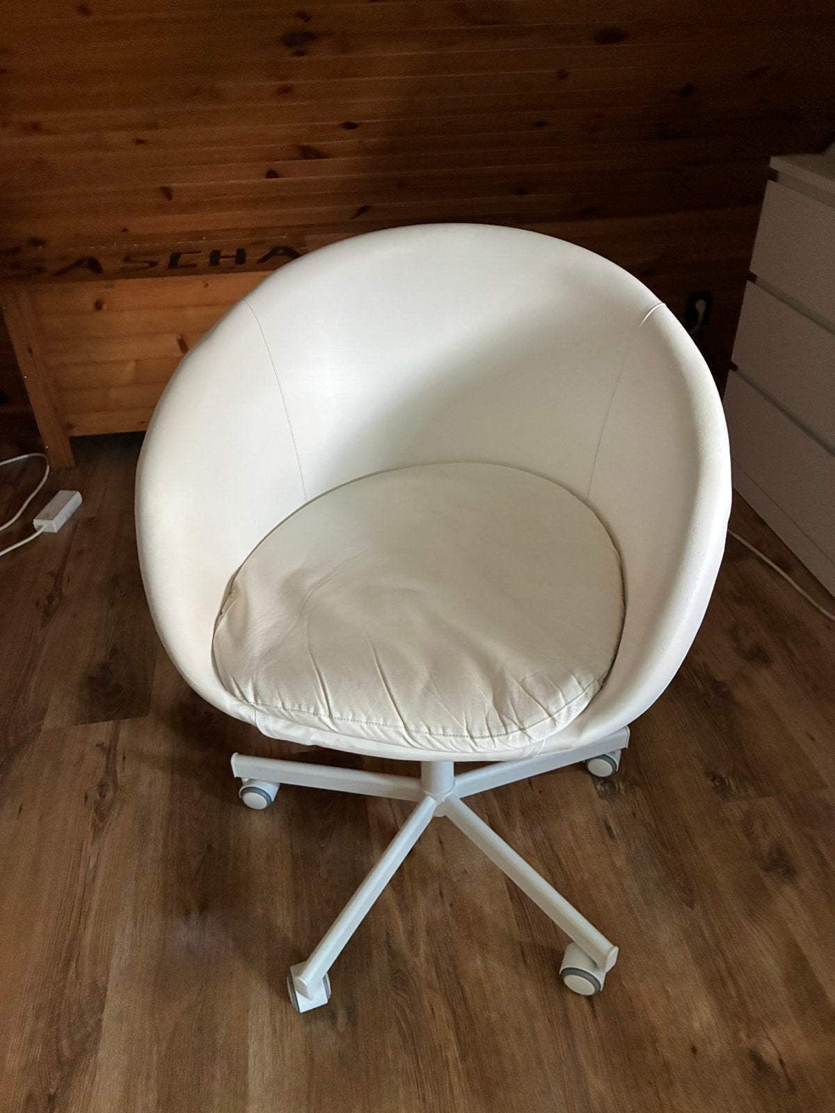 Bureaustoel goede staat, Huis en Inrichting, Bureaustoelen, Ophalen, Gebruikt, Wit, Bureaukruk