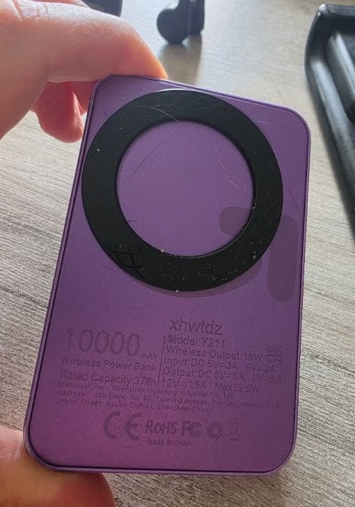 Powerbank van 10.000 mAh — 22,5 W — draadloos opladen, Audio, Tv en Foto, Ophalen of Verzenden, Zo goed als nieuw, Overige typen