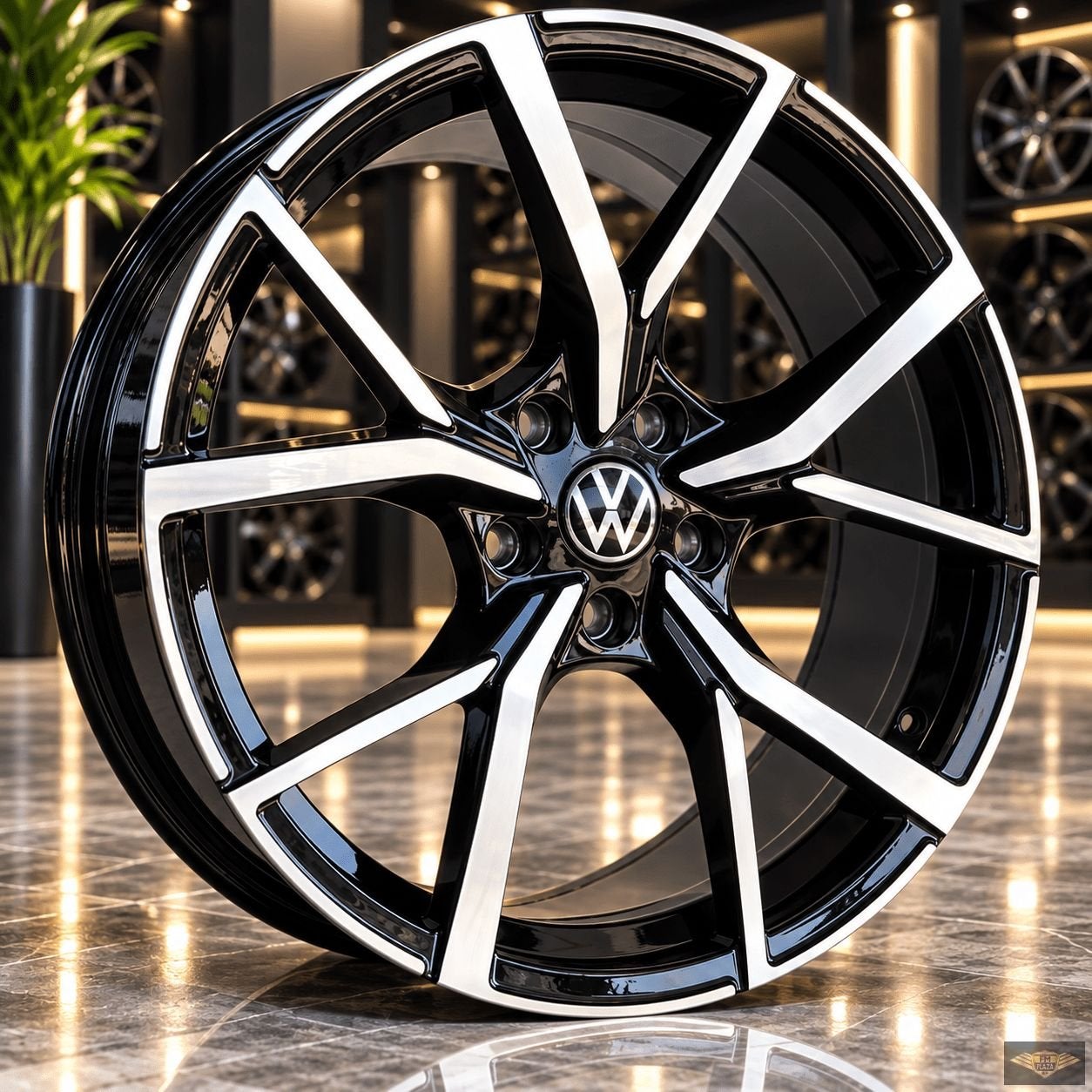 19 inch 5x112 VW Golf 8 (Estoril Look) Zwart/Gepolijst Velge, Autos : Pièces & Accessoires, Neuf, Véhicule de tourisme, -, 19 pouces