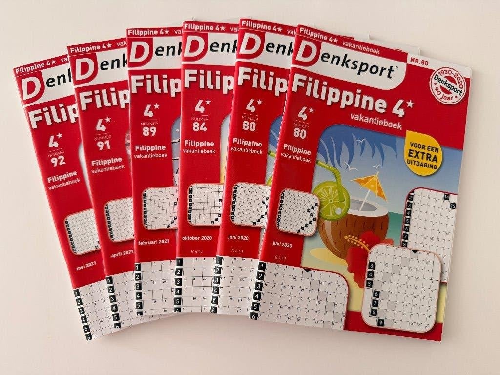 Set van 20 NIEUWE Denksport Filippine puzzelboeken 3* en 4*, Ophalen