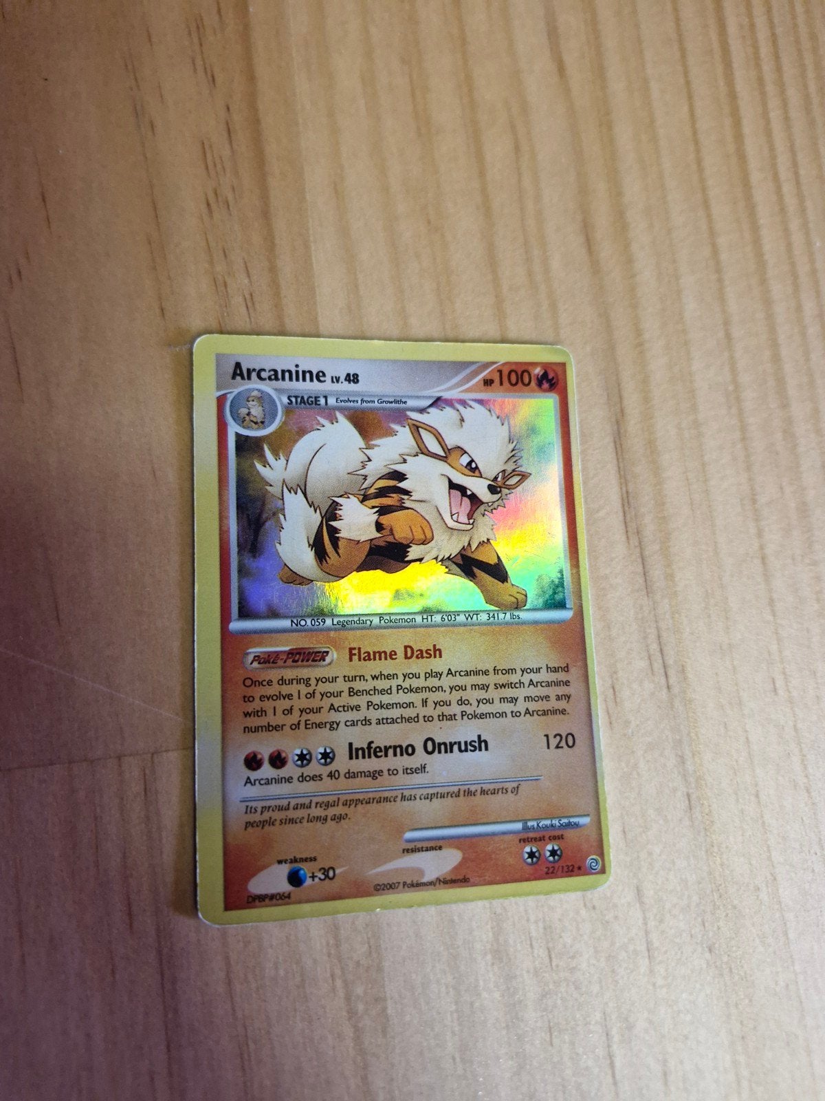 Pokémon Arcanine 22/100 Holo – Stormfront (2008), Hobby en Vrije tijd, Verzamelkaartspellen | Pokémon, Ophalen