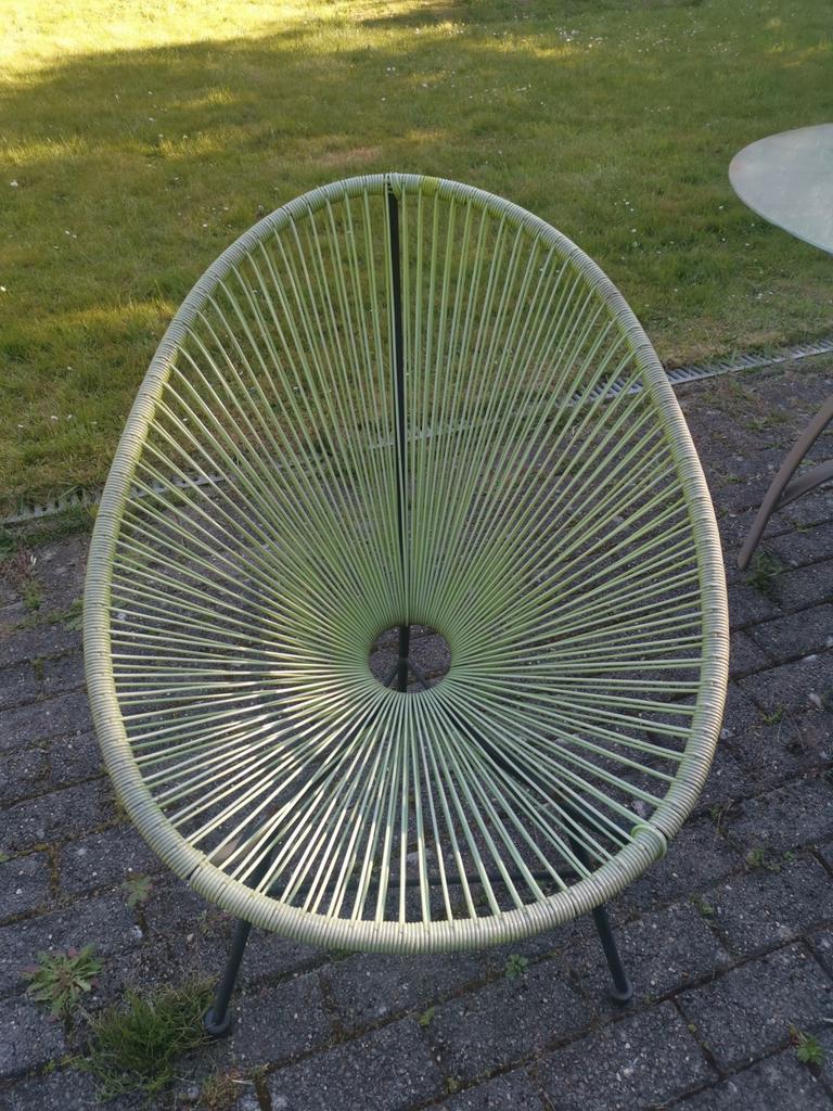 Acapulco chair / Armchair /outdoor garden chair retro green, Ophalen of Verzenden