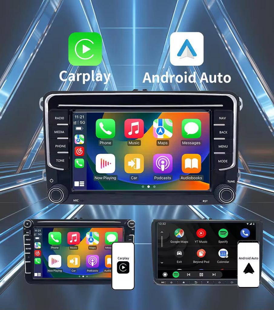 Android 13 CarPlay/Android Auto voor VW/Seat/Skoda, Auto diversen, Autonavigatie, Ophalen of Verzenden, Zo goed als nieuw