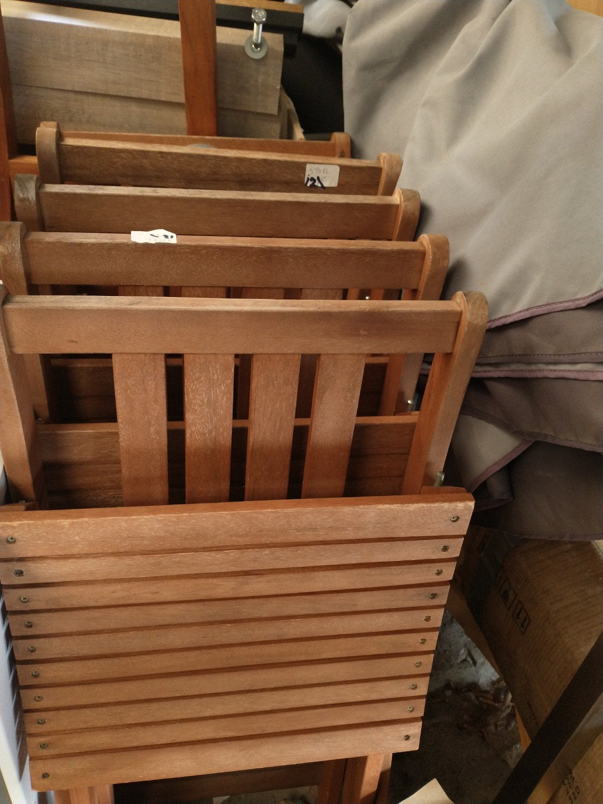 Houten klapstoelen, Tuin en Terras, Terrasdelen en Vlonders, Ophalen, Zo goed als nieuw, Hout