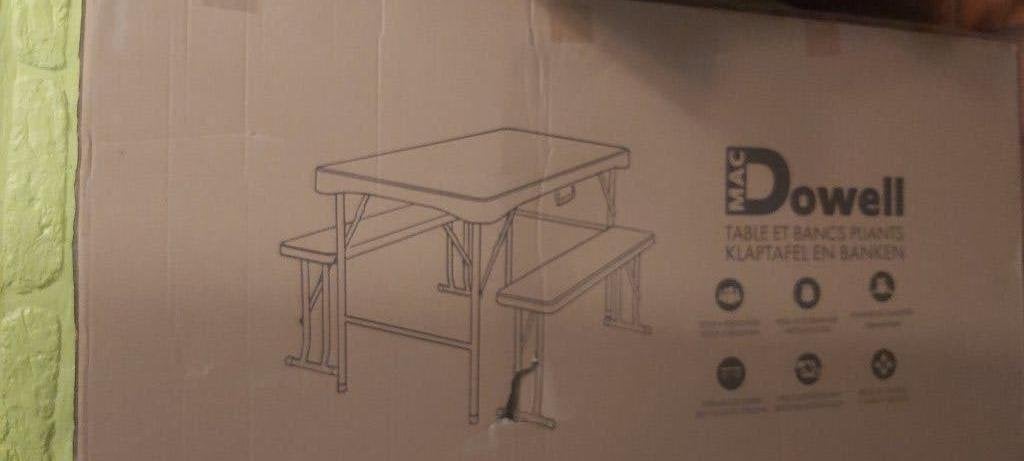 Table de pique-nique avec 2 bancs, Maison & Meubles, Enlèvement, Neuf