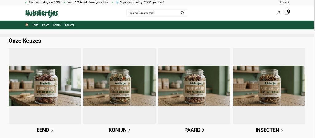 Webshop Huisdiertjes te koop – €499