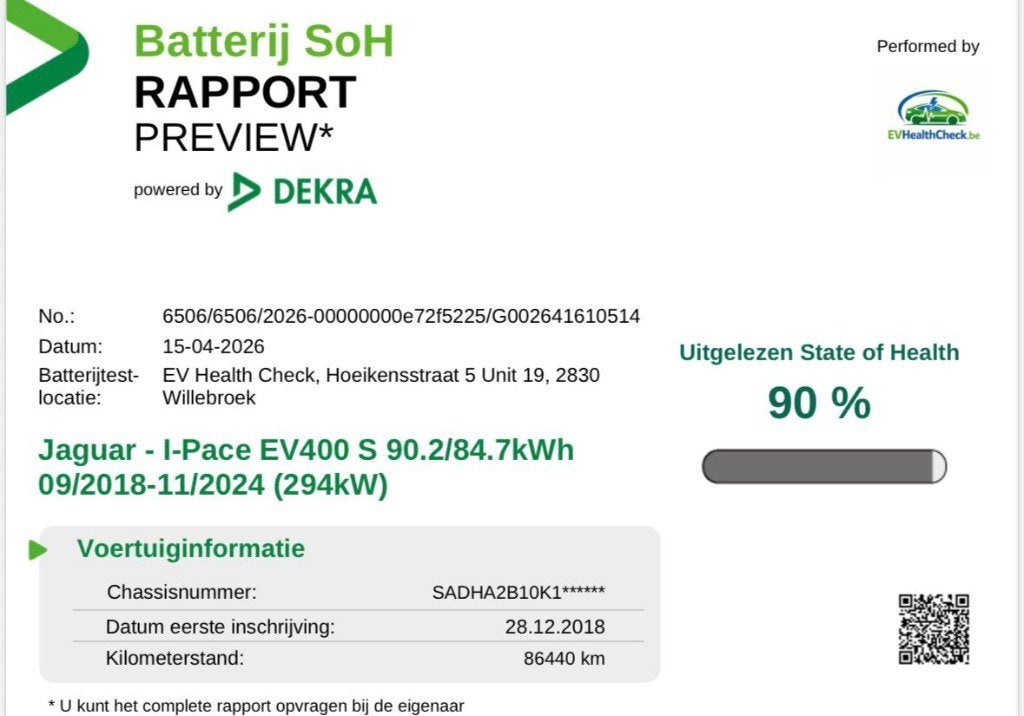 Jaguar I-Pace 90 kWh EV400 SE - SOH:90%, Autos, Cuir, Achat, Entretenue par le concessionnaire, Noir
