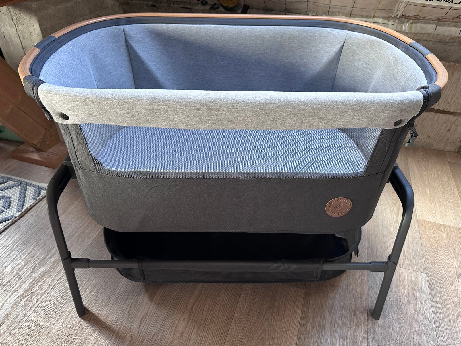 Berceau cododo Maxi-Cosi Iora Gris avec finitions effet bois, Enlèvement, Comme neuf, Berceau