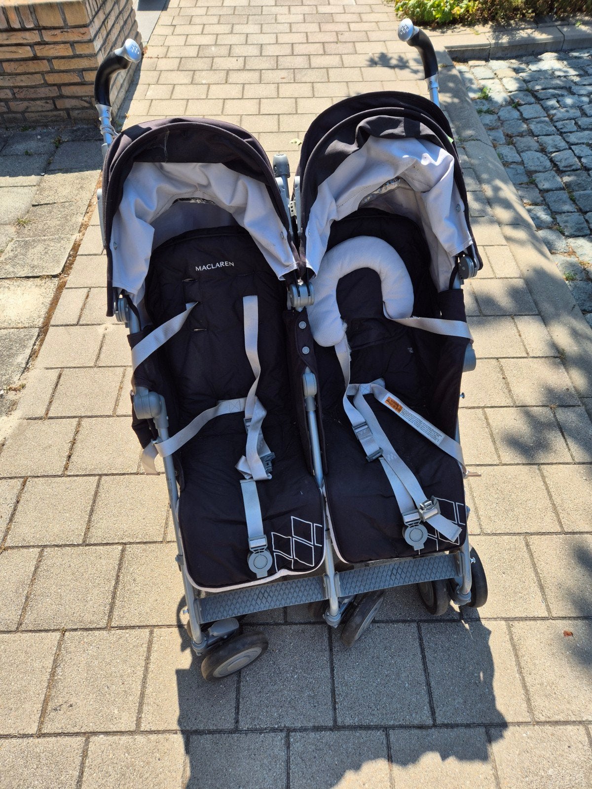 Maclaren Twin Techno dubbele buggy – licht, compact en comfo, Kinderen en Baby's, Buggy's, Ophalen, Gebruikt, Maclaren, Zonnekap